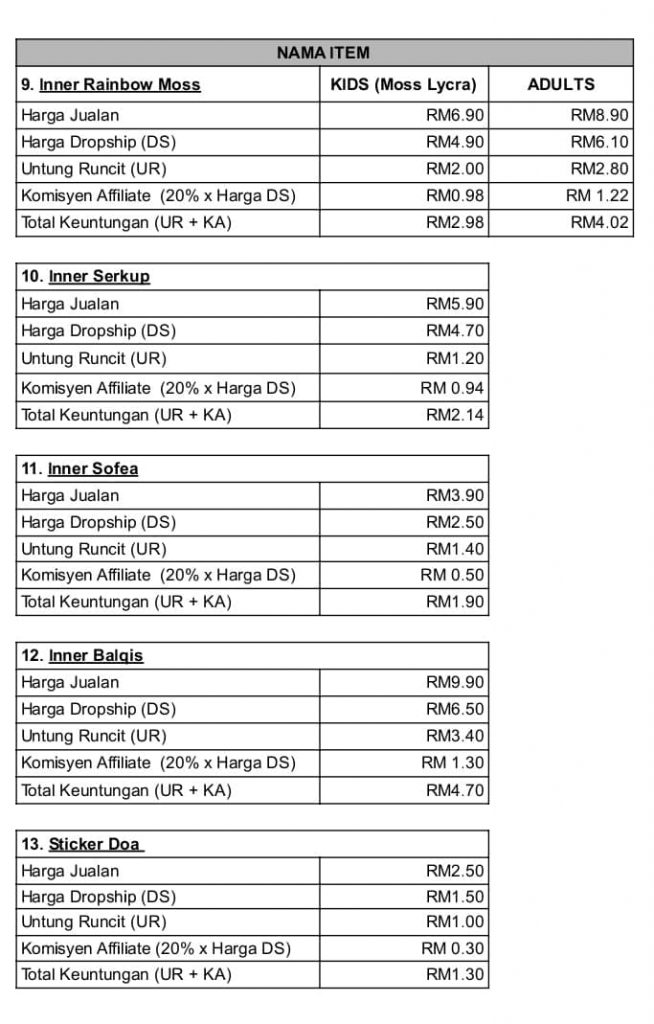 PENGUMUMAN- STRUKTUR HARGA BARU 3 Pricelist 3