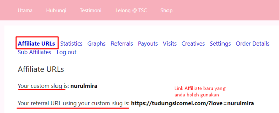 Panduan menukar “SLUG” /URL Link Affiliate 4 image 6