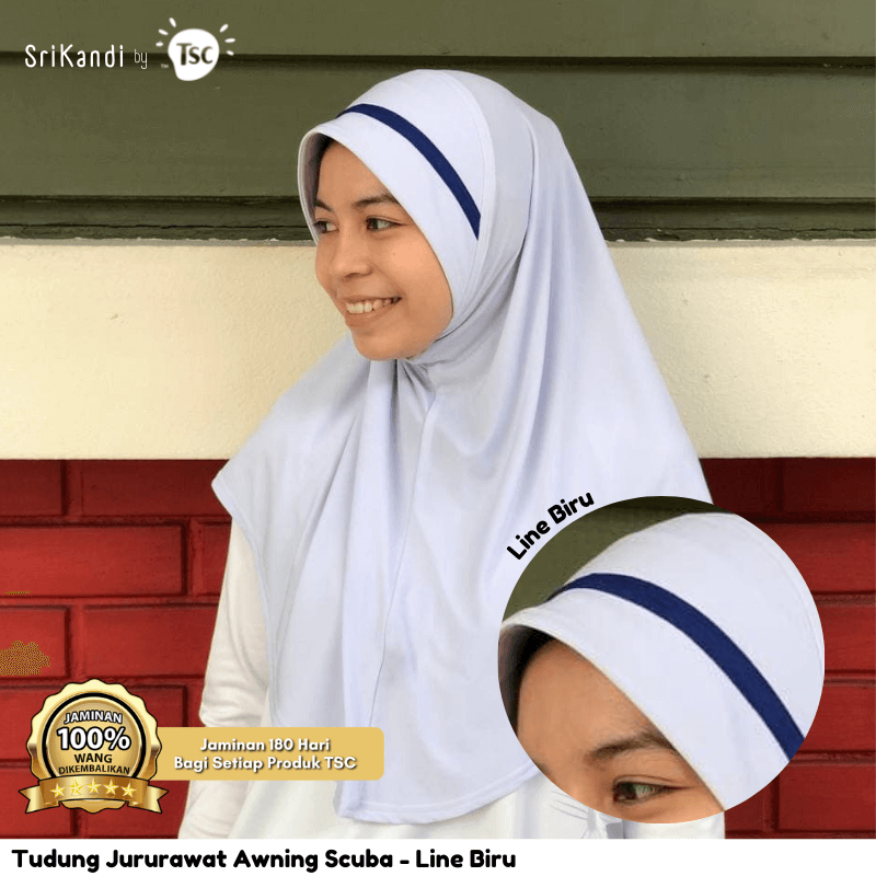 Trick Kolam Ikan Tudung Jururawat 2 TUDUNG JURURAWAT LINE BIRU