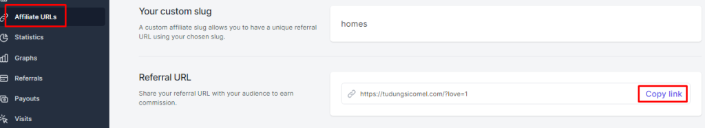 Panduan Setting Info di Page Panduan Tempahan 3 affiliate url