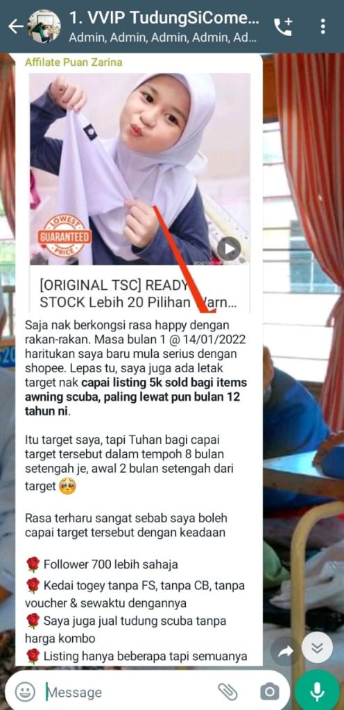 Jika beliau boleh... 1 Dropship TudungSiComel Puan Zarina Tazari 1