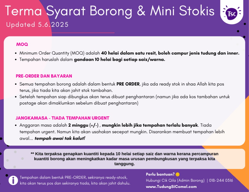 Panduan Tempahan Borong 4 TERMA SYARAT PUKAL 2022