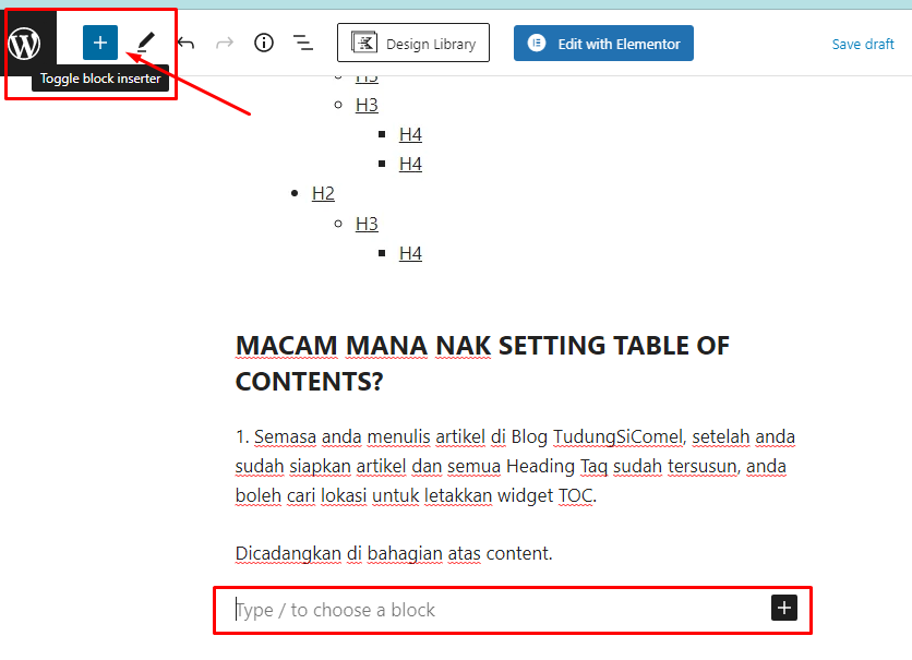 Panduan Setting Table Of Contents (TOC) 3 rankmath table of contents widget