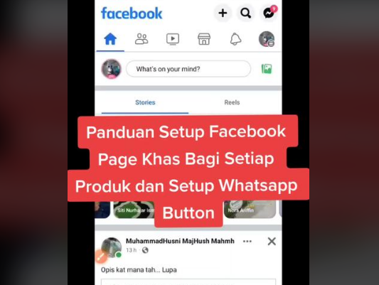 Panduan Hasilkan Facebook Page dan Setting Butang Whatsapp 1 panduan untuk hasilkan facebook page