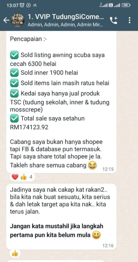 Sale Shopee RM174,123.92 Setahun 2 sale lumayan dari shopee 2