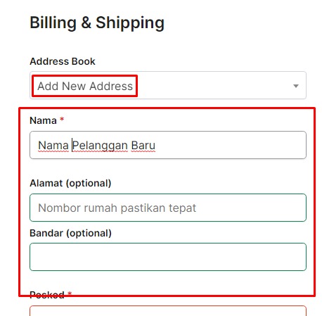 FUNGSI ADDRESS BOOK 1 woocommerce address book tudungsicomel