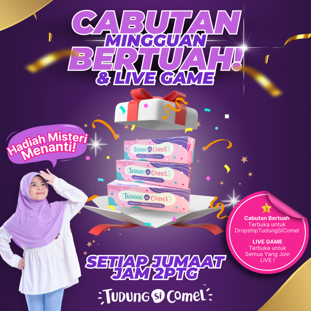 CABUTAN BERTUAH DAN LIVE GAME MINGGUAN / BULANAN 1 CABUTAN BERTUAH POSTER BANNER