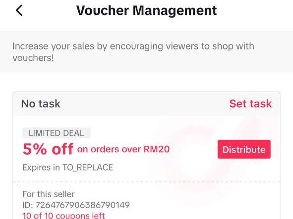 Macam Mana Nak Create Promotion untuk Pelanggan Di Tiktok 14 distribute voucher edited