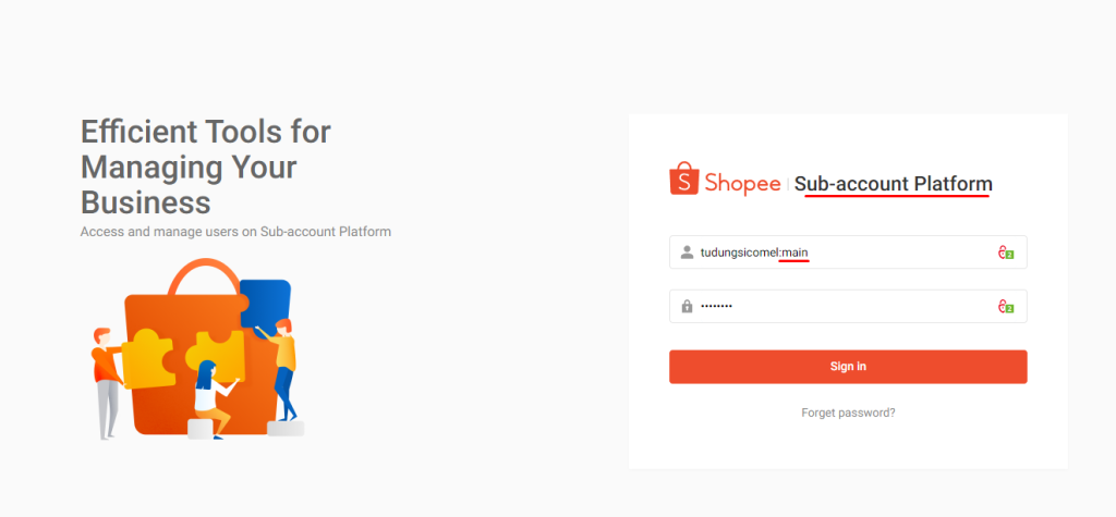 Macam Mana Nak Create Sub Account dan Create Members di Sub Account Shopee 5 SUB ACCOUNT 1