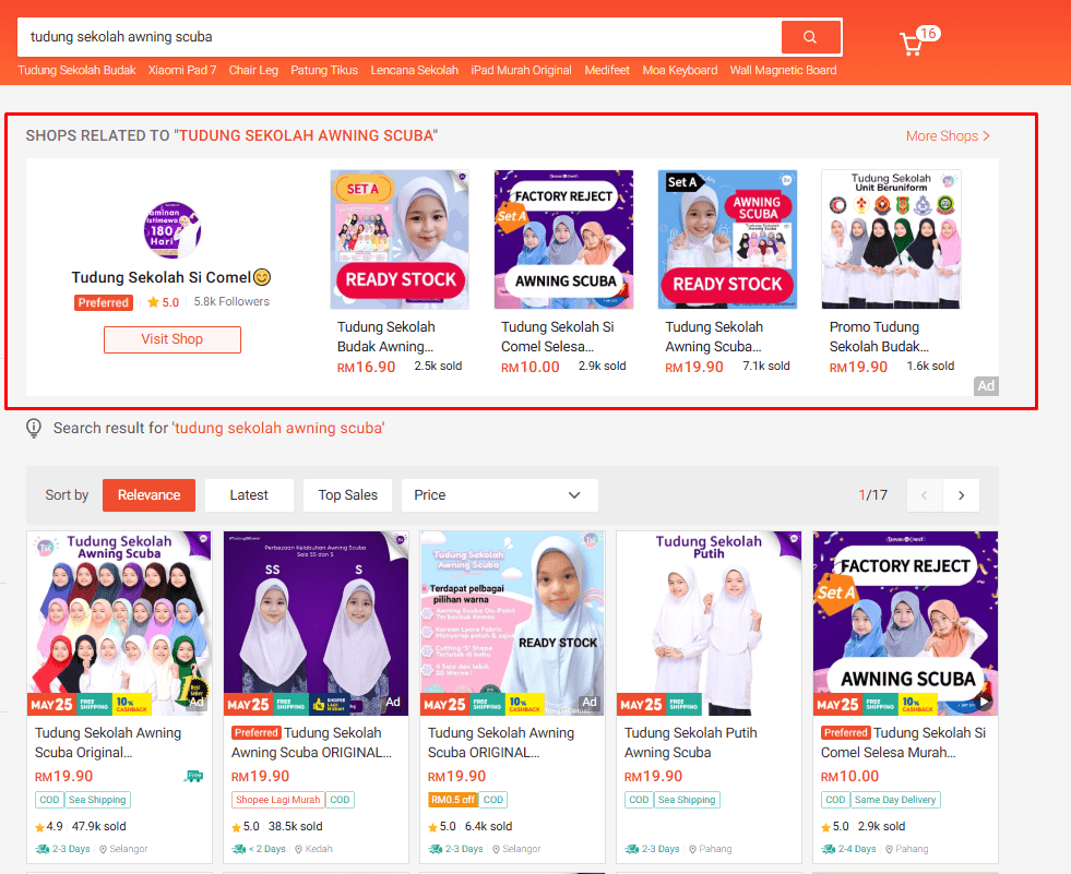 RM70 - Subsidi Shop Ads Shopee TudungSiComel 2 image 2