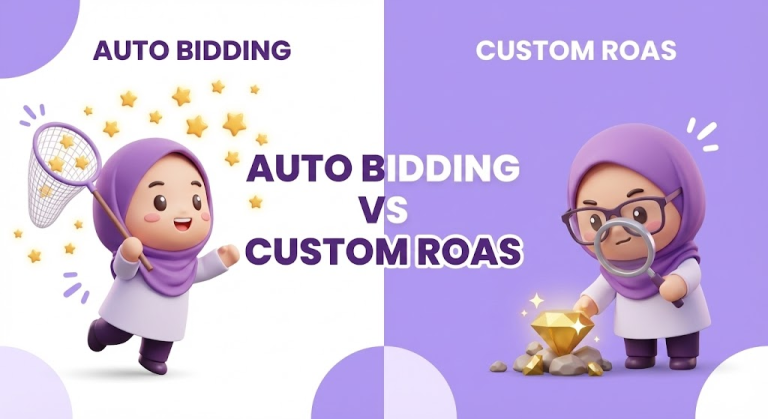 Shopee Ads: GMV Max Auto Bidding atau Custom ROAS?