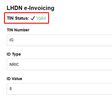 Panduan Kemaskini Nombor TIN 5 VALID TIN