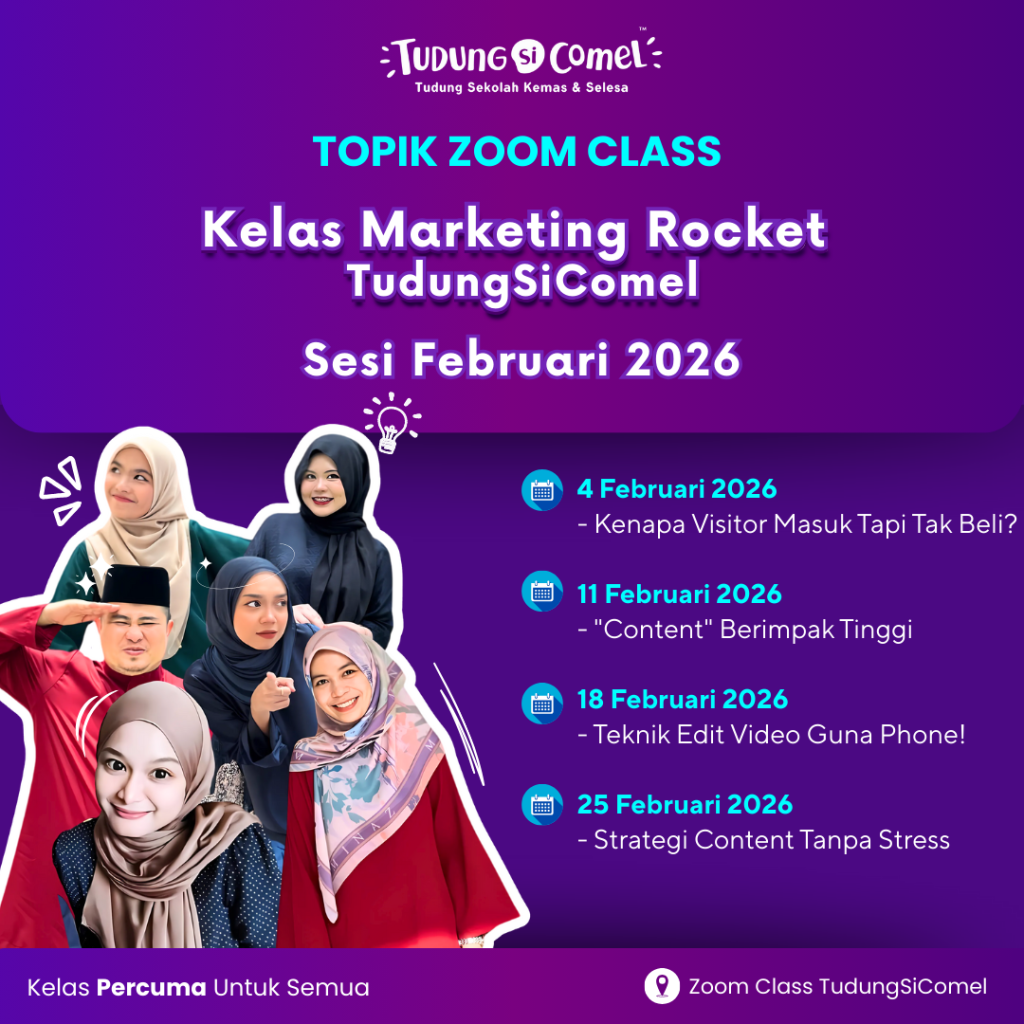 Kelas Marketing Rocket: Edisi Khas Februari 1 ZOOM LIVE KELAS class Tips Grow Jualan di IG 43