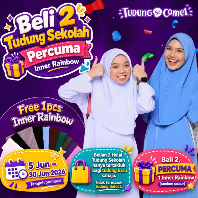 Beli 2 Tudung Sekolah