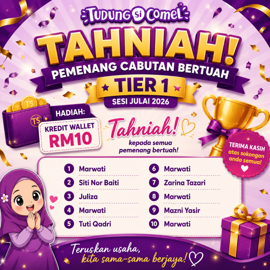 Pemenang Cabutan Bertuah Ejen - Sesi Julai 2 ChatGPT Image Aug 17 2026 04 05 04 PM